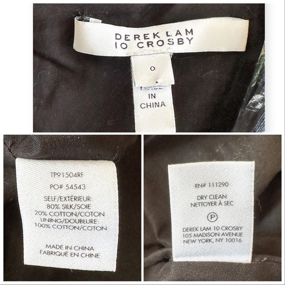 Derek Lam 10 Crosby Black Ruched Pleated Silk Mini Dress, Size 0 - Picture 13 of 15